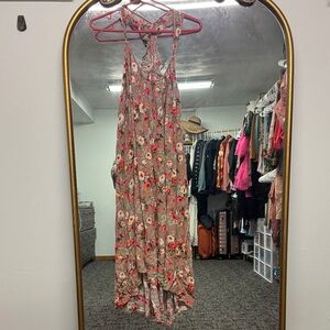 Entro Pink and Green Floral Top